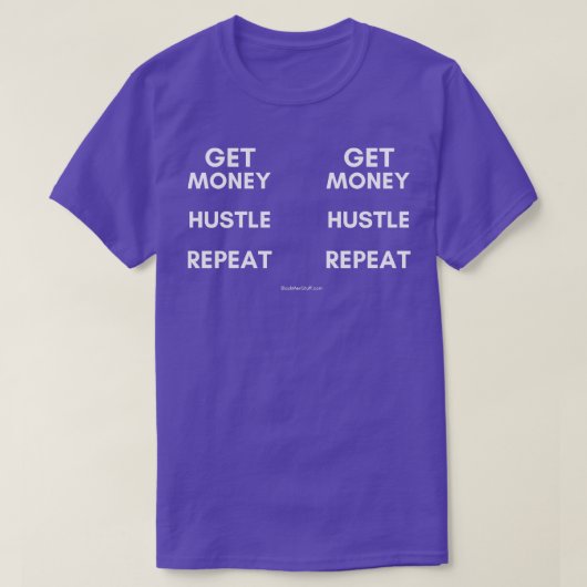 お金を急いで繰り返す Tシャツ (デザイン正面)