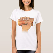 お金を握る Tシャツ (正面)
