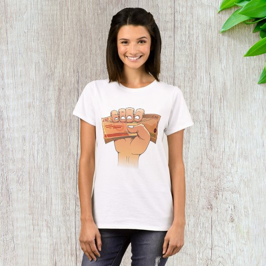 お金を握る Tシャツ