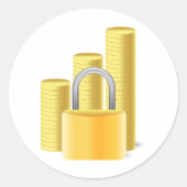 お金を確保する ラウンドシール (正面)