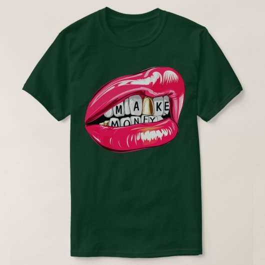 お金を稼ぐ1 Tシャツ (デザイン正面)