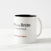 お金を送る花嫁のマグ ツートーンマグカップ (正面右)