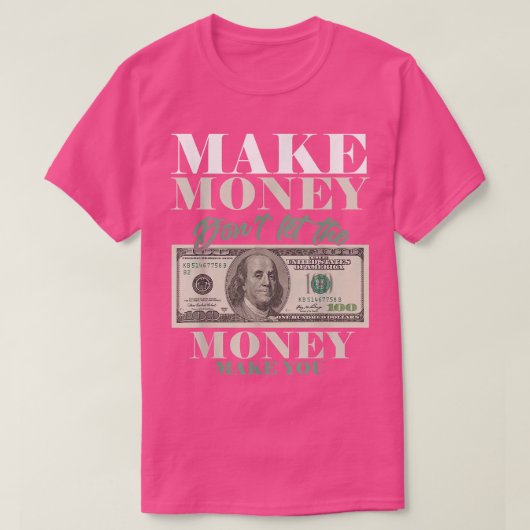 お金を1ドルの現金で仮想通貨を稼ぐ  Tシャツ (デザイン正面)