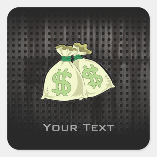 お金バッグ、堅牢 スクエアシール (正面)