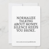 お金マインドセット動機カード、女の子のためのギフトボス シーズンカード (正面)