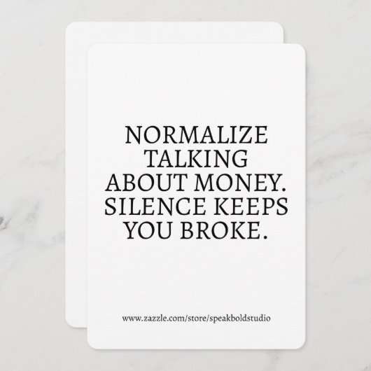 お金マインドセット動機カード、女の子のためのギフトボス シーズンカード (正面/裏面)