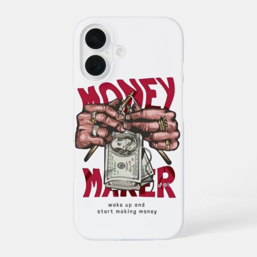 お金儲けのスマホケース iPhone 16ケース (裏面)