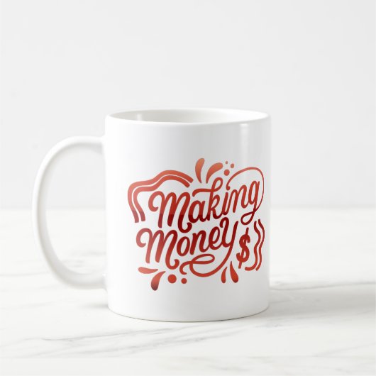 お金儲け コーヒーマグカップ (左)