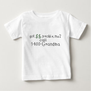 お金問題呼出し祖母 ベビーTシャツ