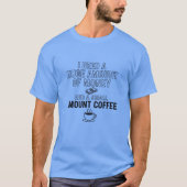 お金大好き コーヒー少なめ おもしろスローガンTシャツ Tシャツ (正面)