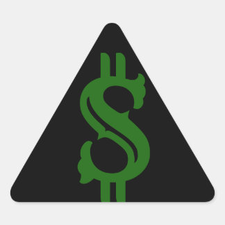 お金懸命帽子ステッカー 三角形シール