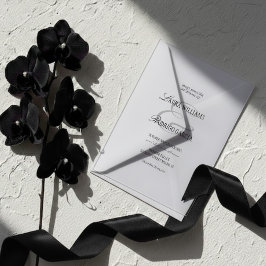 お金持ちの伝統的な結婚式 アクリル招待状