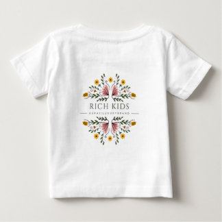 お金持ちの子供のオーラ ラグジュアリーブランド11 ベビーTシャツ