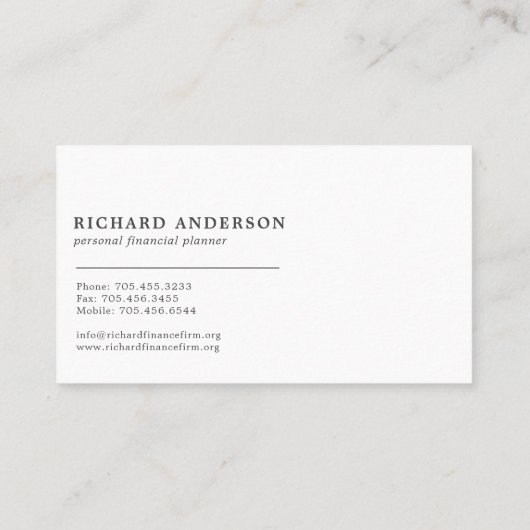 お金管理専門のファイナンシャルプランナー1 名刺 (裏面)