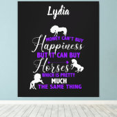 お金買は紫パーソナライズされた キャンバスプリント (インサイチュ (ウッドフロア))