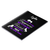 お金買は紫パーソナライズされた ノートブック (左側)