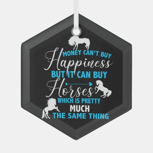 お金買は青 ガラスオーナメント (正面)