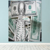 お金 キャンバスプリント (インサイチュ (ウッドフロア))