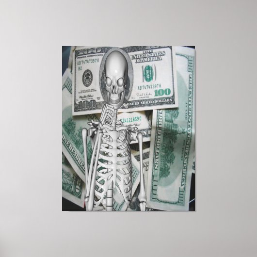 お金 キャンバスプリント (正面)