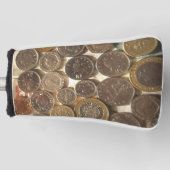お金 ゴルフヘッドカバー (正面)