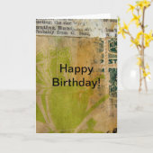 お金 ハッピーバースデー カード (黄色い花)