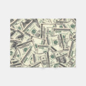 お金 フリースブランケット (正面(横))
