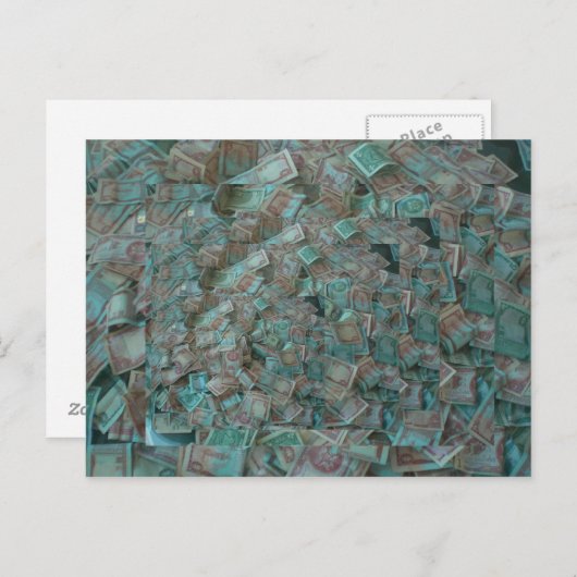 お金 ポストカード (正面/裏面)