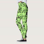 お金 ユーロ ドル パターン レギンス (左)