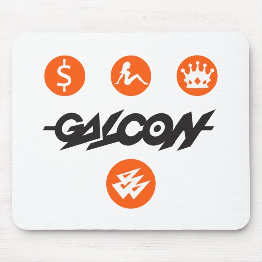 お金、可愛い人、力 マウスパッド (正面)