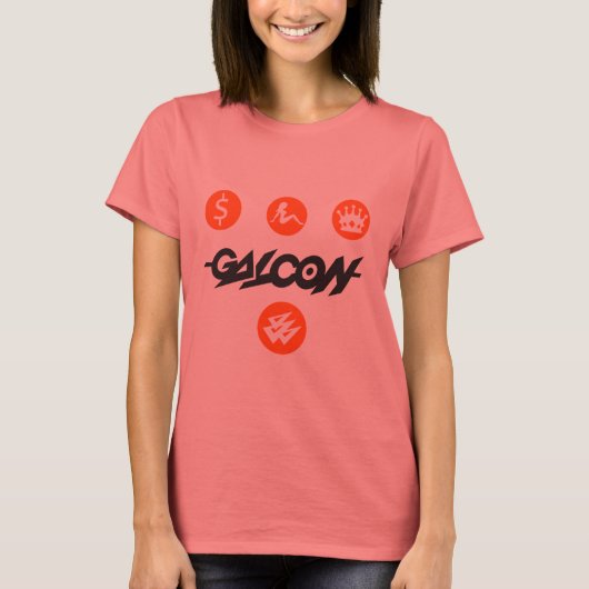 お金、赤ん坊、パワー Tシャツ (正面)