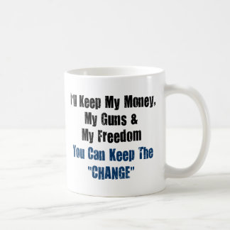 お金、銃および自由 コーヒーマグカップ