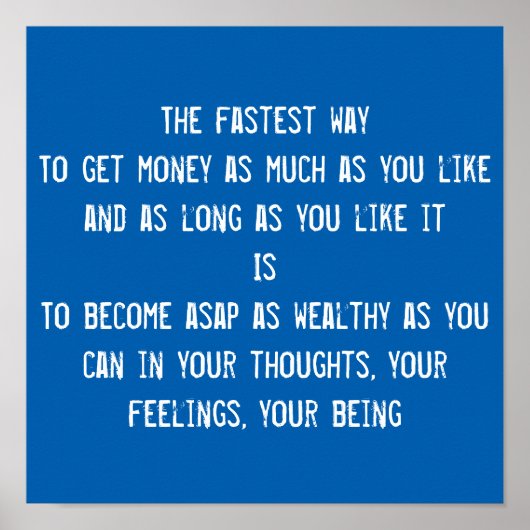 お金、LOA、富の引用文、動機感動的付 ポスター (正面)