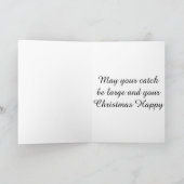 お釣りが大きく、クリスマスに幸せな釣り人になれ シーズンカード (内部)