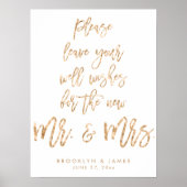 お離れの願い結婚の証印金箔 ポスター (正面)