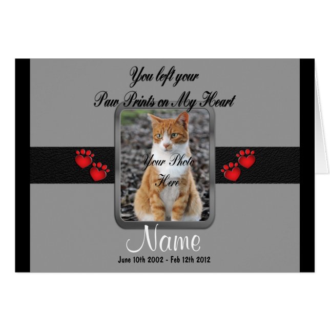 お離れ前の前足のプリント – グレー (正面横)