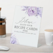 お離れ客様のレシピカードはこちら – 埃っぽい紫のフローラ 台座サイン (インサイチュ)