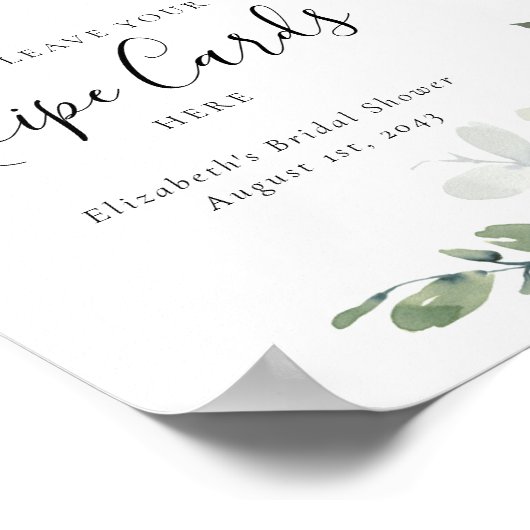 お離れ客様のレシピカード ポスター (角)