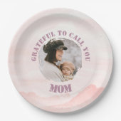 お電話に感謝ママ – パステル紙プレート ペーパープレート (正面)