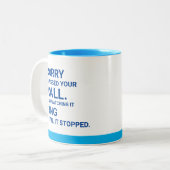 お電話恋しく思すまない。それを見てリングや輪。電話 ツートーンマグカップ (正面左)