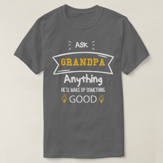 お頼じいさん何か良いものを作り上げる Tシャツ (デザイン正面)