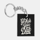 お頼前のパパお母さんの日おもしろいのヴィンテージへ行け キーホルダー (正面左)