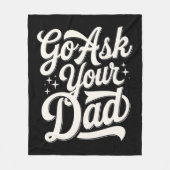 お頼前のパパお母さんの日おもしろいのヴィンテージへ行け フリースブランケット (正面)