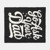 お頼前のパパお母さんの日おもしろいのヴィンテージへ行け フリースブランケット (正面(横))