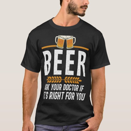 お頼医者さもしんビールだ Tシャツ (正面)