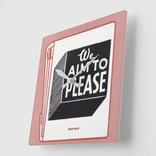 お願いしたいマッチブックカバー スクエア壁時計 (傾斜)