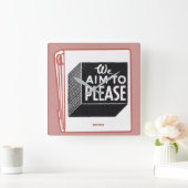 お願いしたいマッチブックカバー スクエア壁時計 (ホーム)