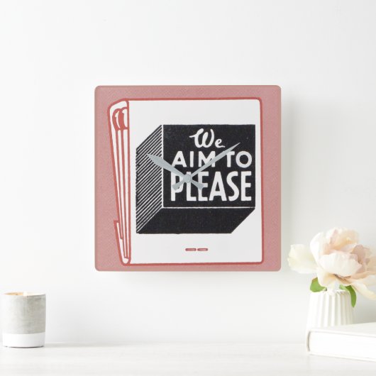 お願いしたいマッチブックカバー スクエア壁時計 (ホーム)