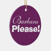 お願いしますバーバラ! バーバラ! セラミックオーナメント (右)