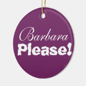 お願いしますバーバラ! バーバラ! セラミックオーナメント (左)