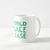 お願いします世界平和 コーヒーマグカップ (正面右)